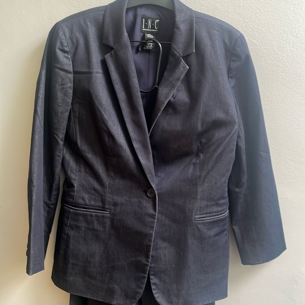 INC petites denim pant suite